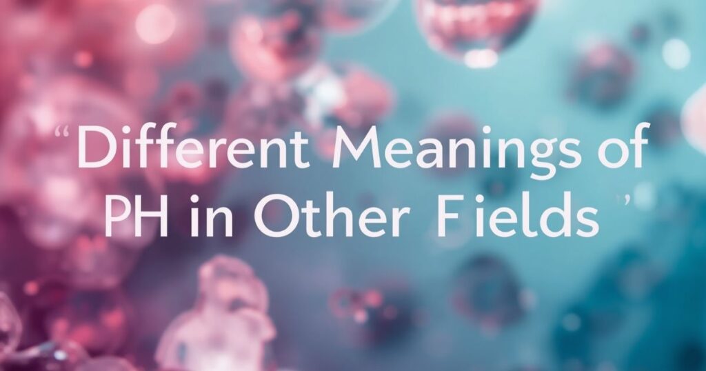 Different Meanings of PH in Other Fields