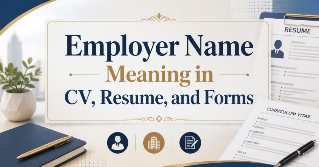 Employer Name Meaning in CV, Resume, and Forms
