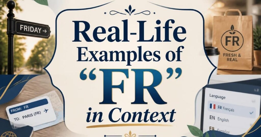 Real-Life Examples of "FR" in Context
