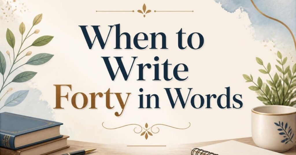 When to Write Forty in Words