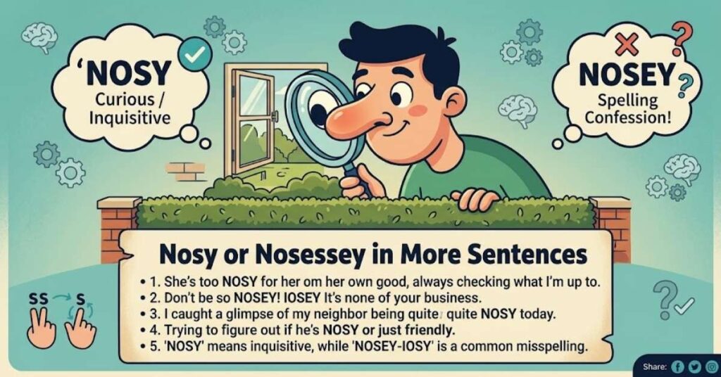 Nosy or Nosey in More Sentences
